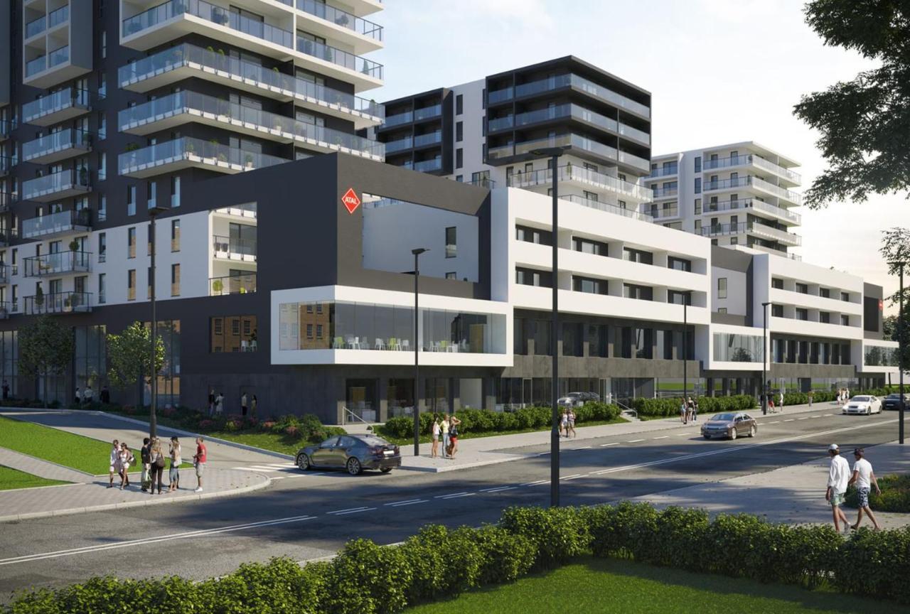Q Apart Gold- Klimatyzowany 3 Pokojowy Apartament Przy Manufakturze Z Garazem Gratis, Fv Łódź Esterno foto